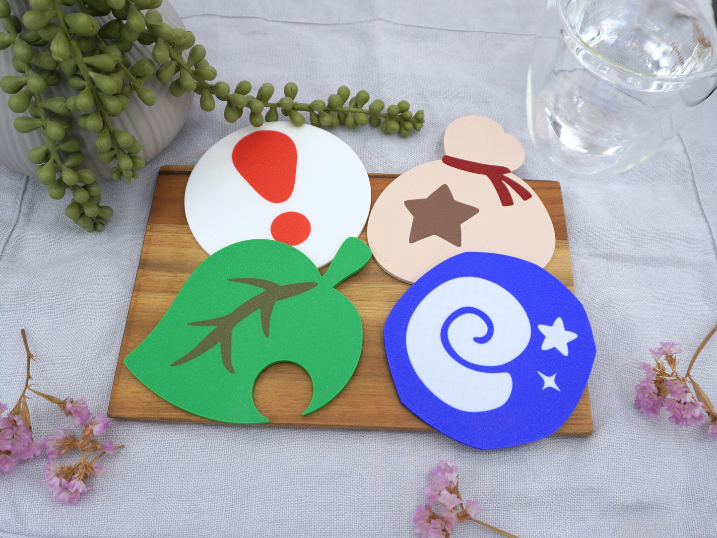 Animal Crossing Untersetzer, Sterni, Falle, Blatt, Fossil