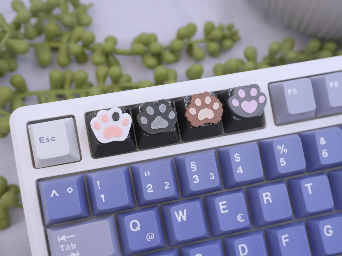 Katzenpfoten Keycaps, 4er-Set, Cherry MX Keycap