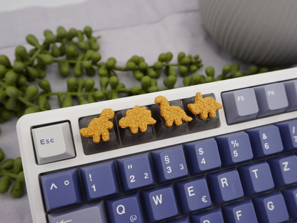 Dino Nuggets Keycaps, 4er-Set, Cherry MX Keycap