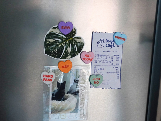 Anti-Valentinstag Candy-Heart Kühlschrankmagneten, 6er-Set, Kühlschrank, Spülmaschine, Whiteboard Magnet, lustige Geschenkidee, für Freundin