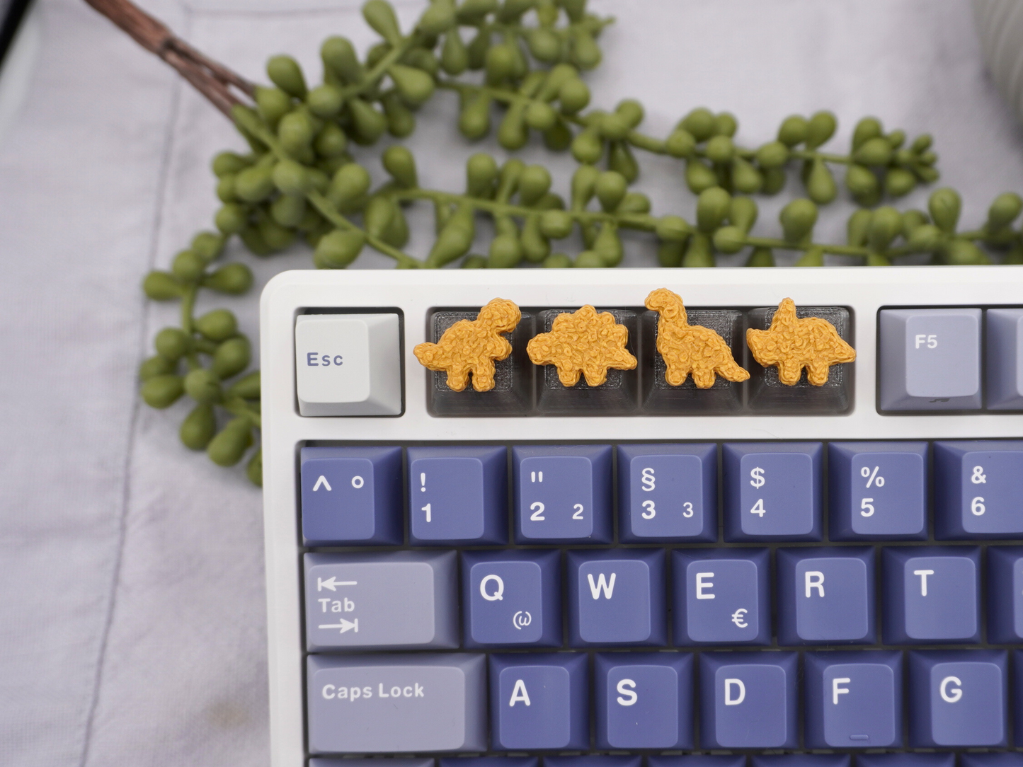 Dino Nuggets Keycaps, 4er-Set, Cherry MX Keycap