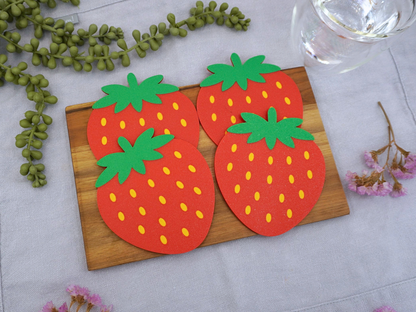 Untersetzer Erdbeeren