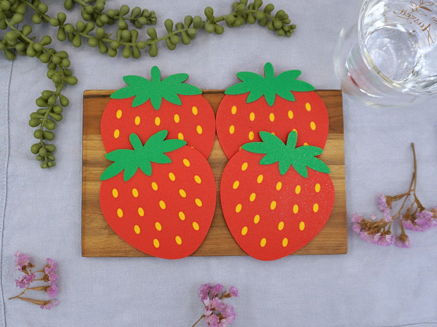 Untersetzer Erdbeeren