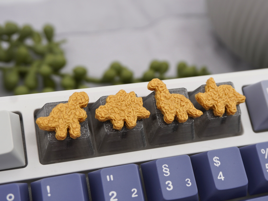 Dino Nuggets Keycaps, 4er-Set, Cherry MX Keycap