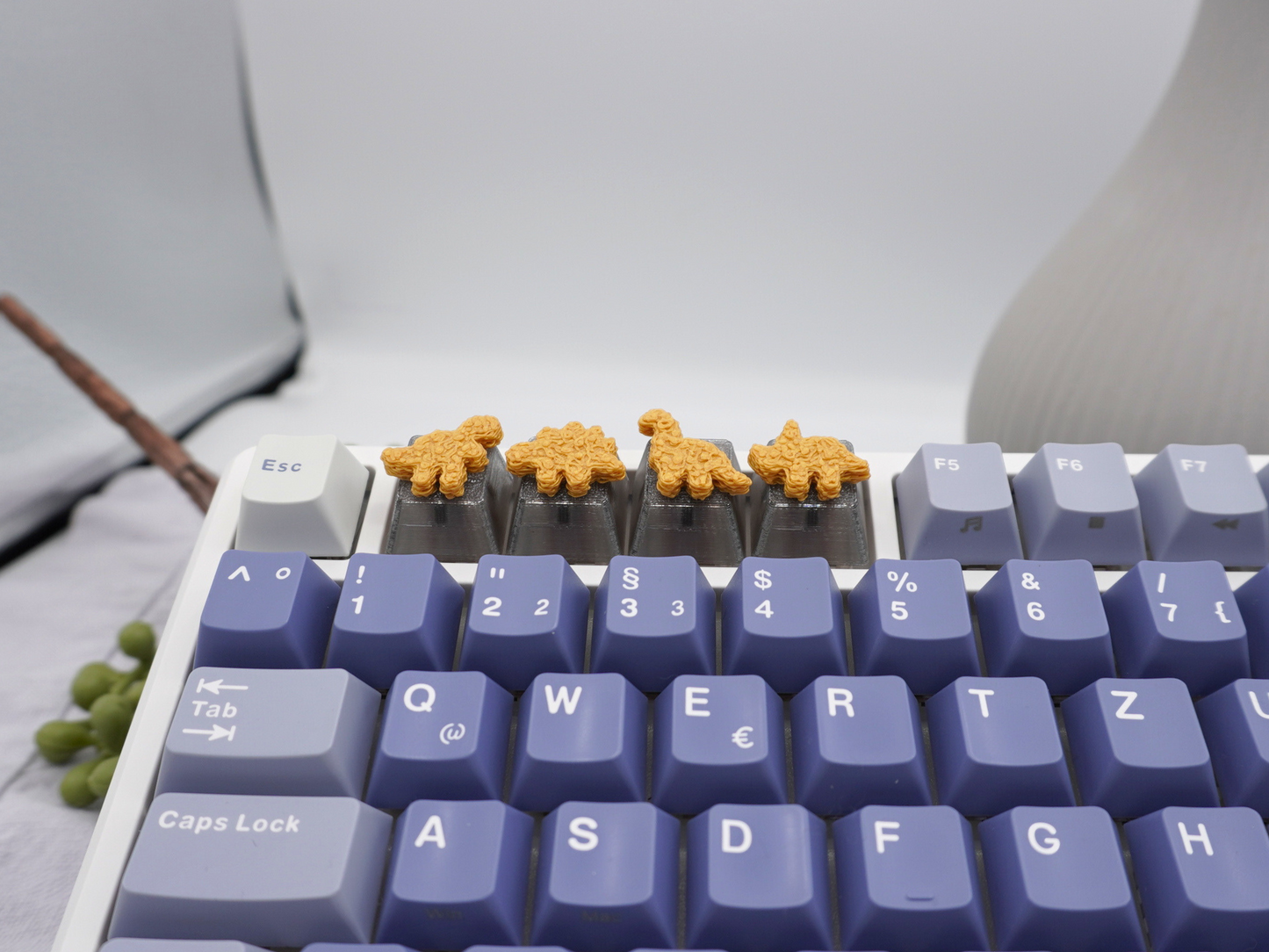 Dino Nuggets Keycaps, 4er-Set, Cherry MX Keycap