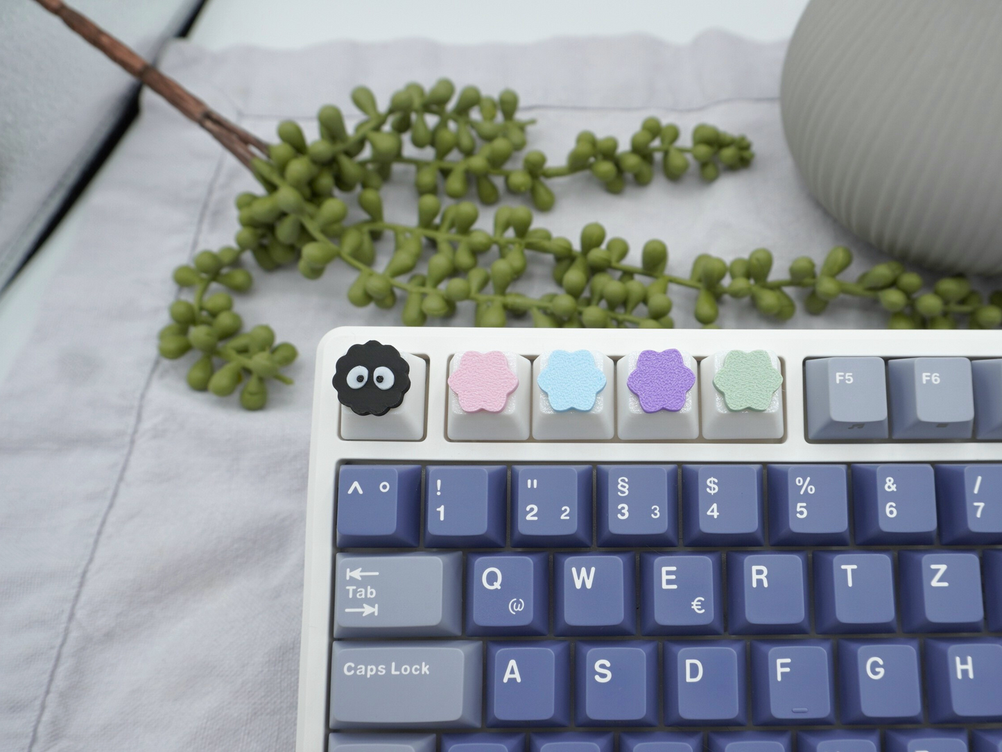 Rußmännchen mit Konpeitō-Bonbons Keycaps, 5er-Set, Cherry MX Keycap