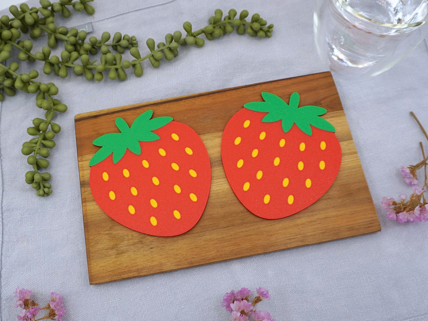 Untersetzer Erdbeeren