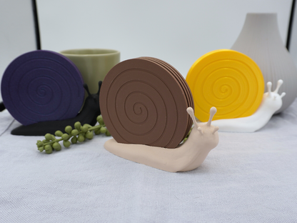 Personalisierbare Untersetzer Schnecke, 4er-Set