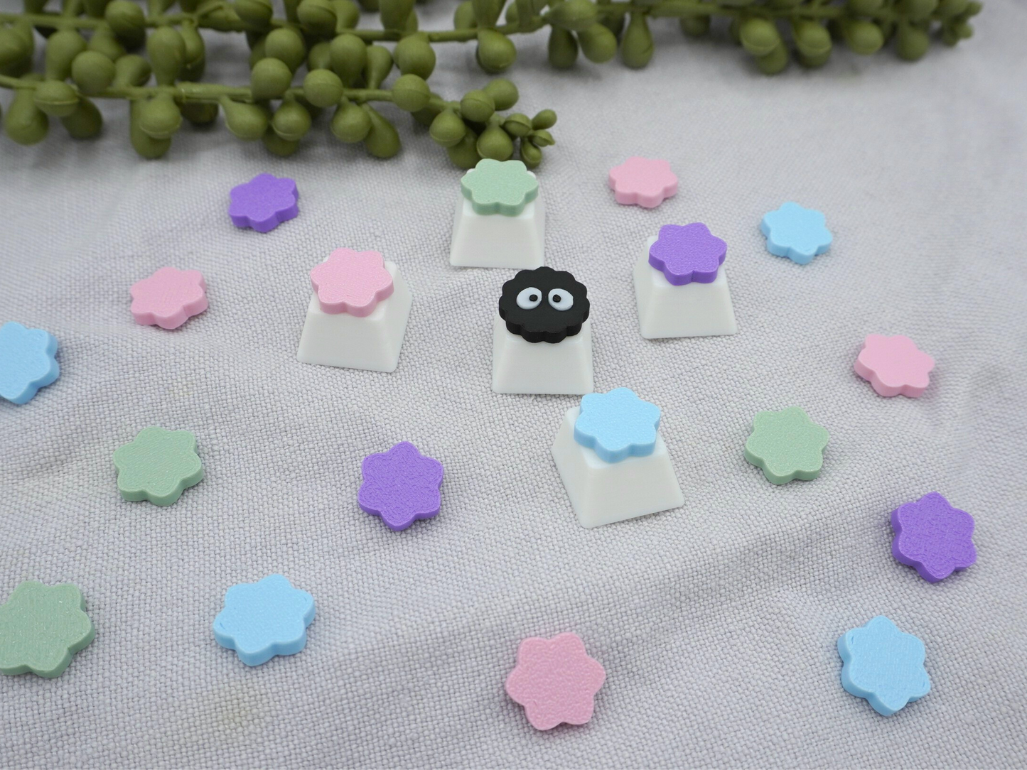 Rußmännchen mit Konpeitō-Bonbons Keycaps, 5er-Set, Cherry MX Keycap