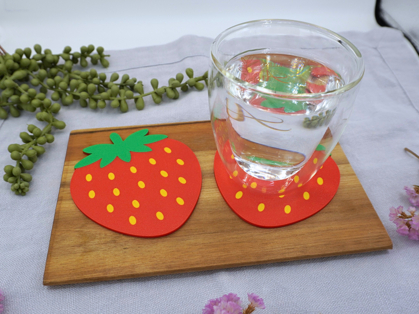 Untersetzer Erdbeeren
