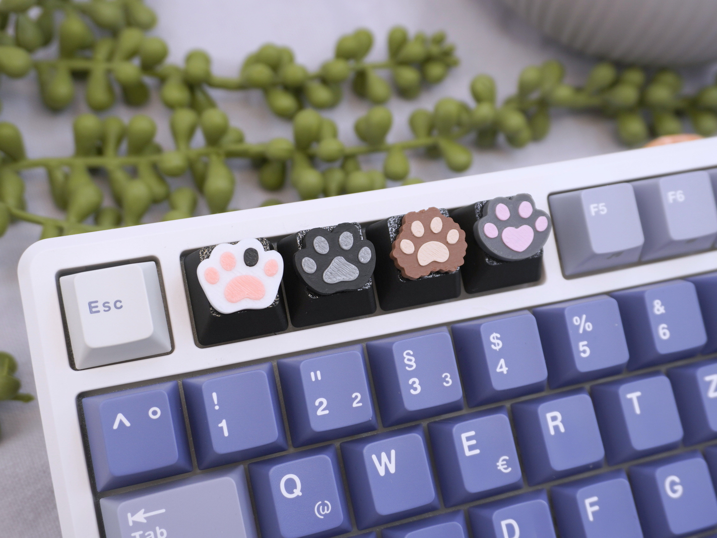 Katzenpfoten Keycaps, 4er-Set, Cherry MX Keycap