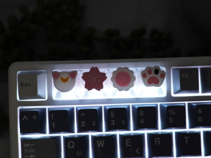 Süße kawaii Keycaps, 4er-Set, Cherry MX Keycap