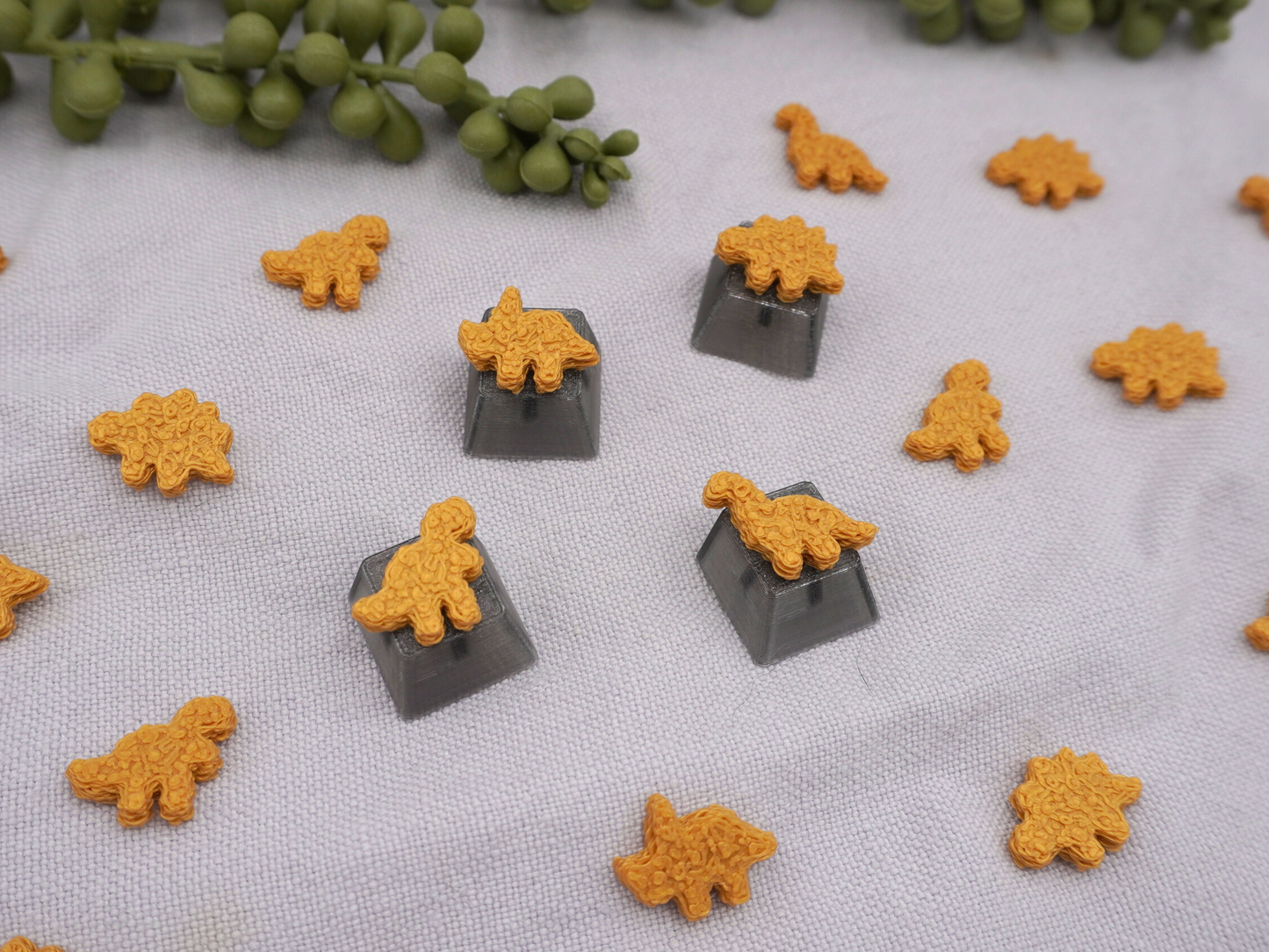 Dino Nuggets Keycaps, 4er-Set, Cherry MX Keycap