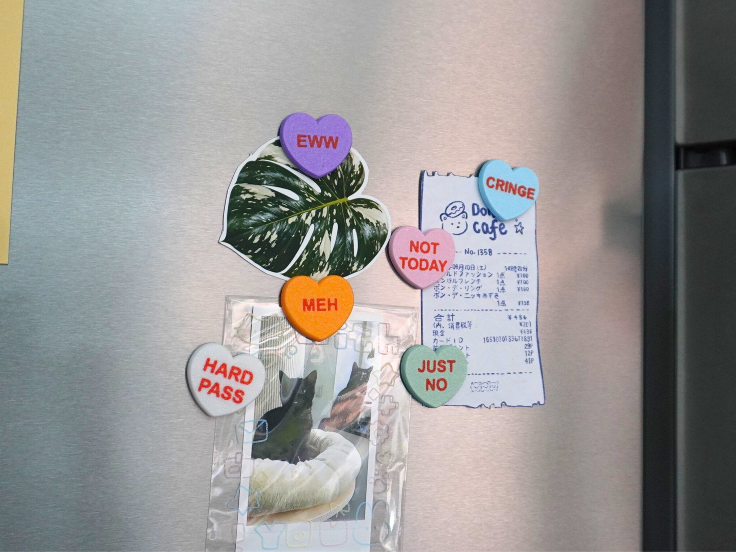 Anti-Valentinstag Candy-Heart Kühlschrankmagneten, 6er-Set