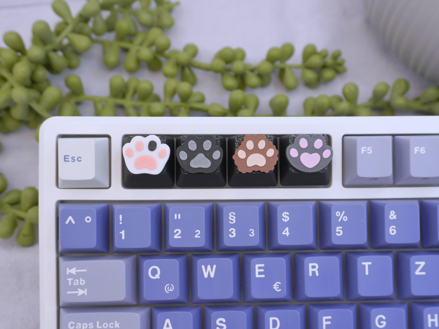 Katzenpfoten Keycaps, 4er-Set, Cherry MX Keycap