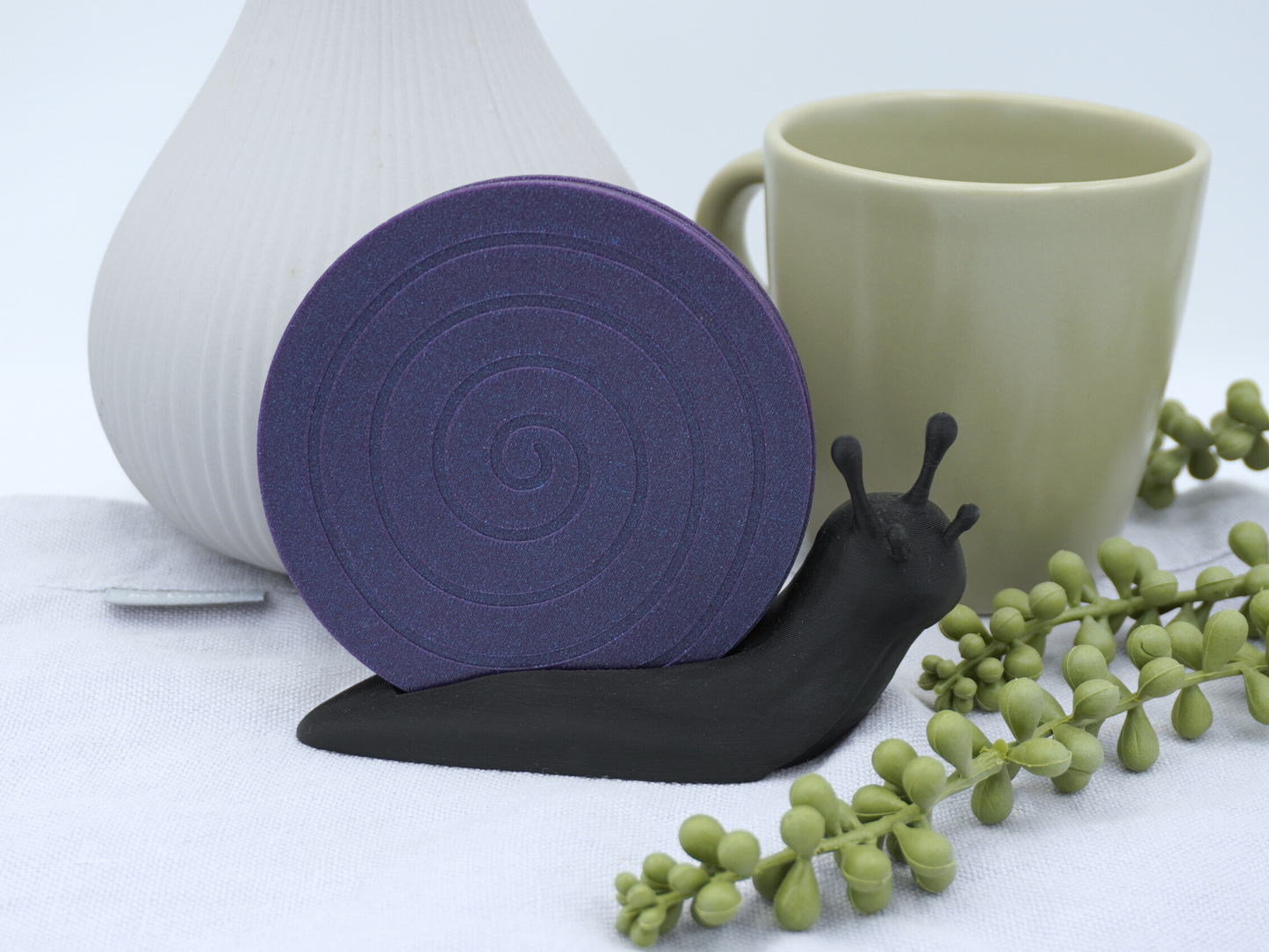 Personalisierbare Untersetzer Schnecke, 4er-Set