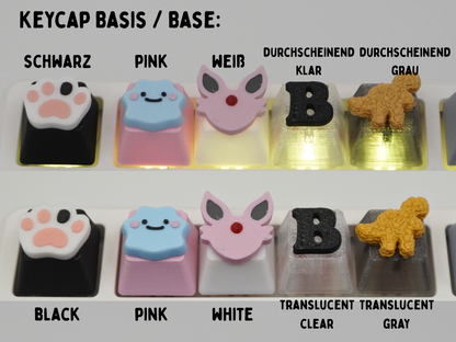 Pixel Minecraft Hearts Keycaps in Pink, Set of 4, Cherry MX Keycap