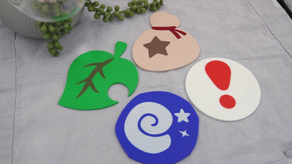 Animal Crossing Untersetzer, Sterni, Falle, Blatt, Fossil