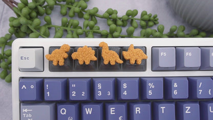 Dino Nuggets Keycaps, 4er-Set, Cherry MX Keycap