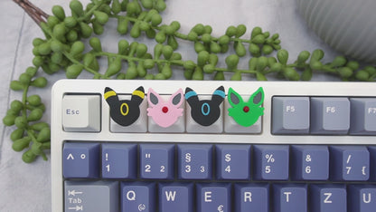 Umbreon and Espeon Keycap, 4-piece set or 2-piece set, Cherry MX Keycap