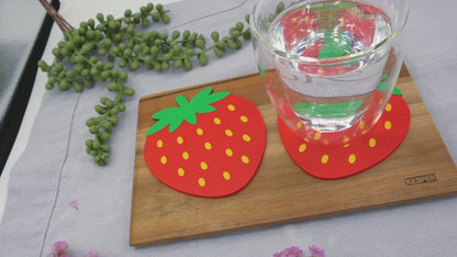 Untersetzer Erdbeeren